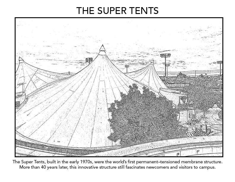 Coloring Page Super Tents