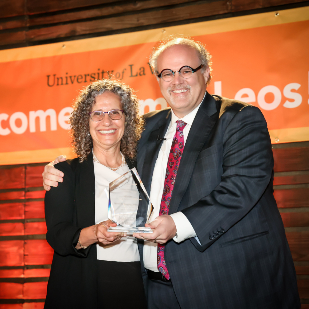 President Devorah Lieberman with Jarrod McNaughton