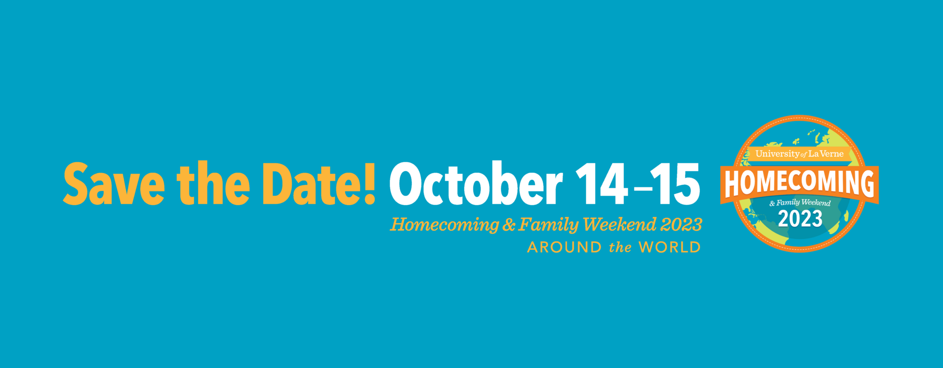 Save the Date: Homecoming & Family Weekend | October 14-15, 2023